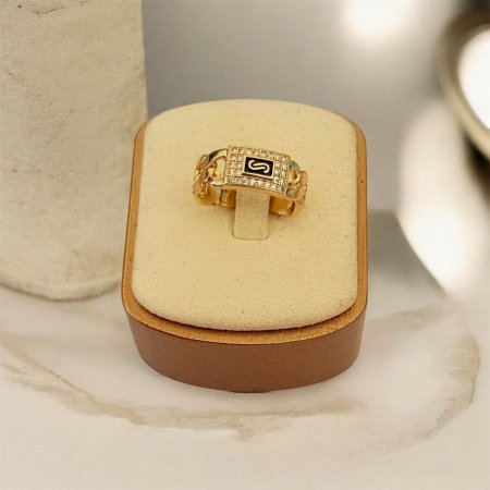 خاتم موناكو مطابق للذهب( مفتوح يلبس جميع المقاسات)
