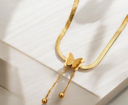 سنسال الفراشة المطلي بالذهب 21