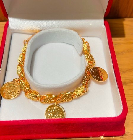 اسوارة جنزير مع ليرات