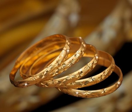 اساور نقش سكر وزن خميل مطلي بذهب 24