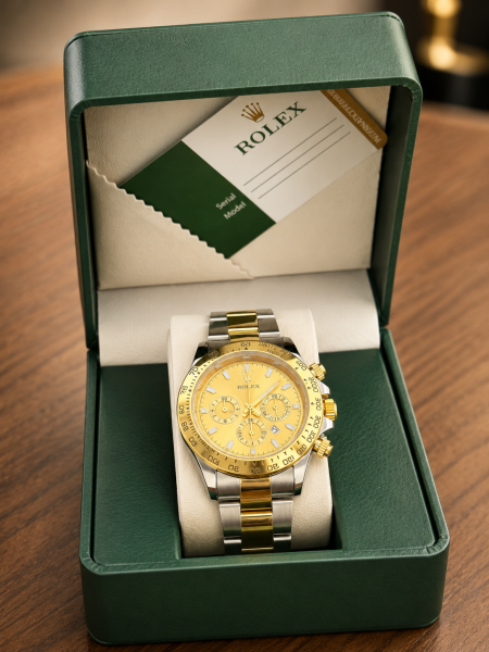 كوبي رولكس باللون الفضي والذهبي