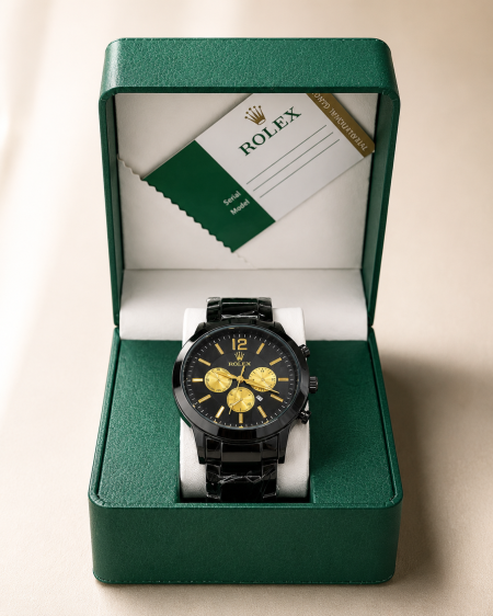 ساعة ROLEX باللون الاسود