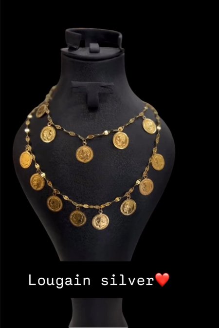 طقم سنسال ليرات مميز( عقد واسواره)